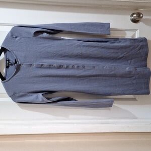 Missguided Rib Button Down Longsleeve Mini Dress Size 8 blue NWT‎